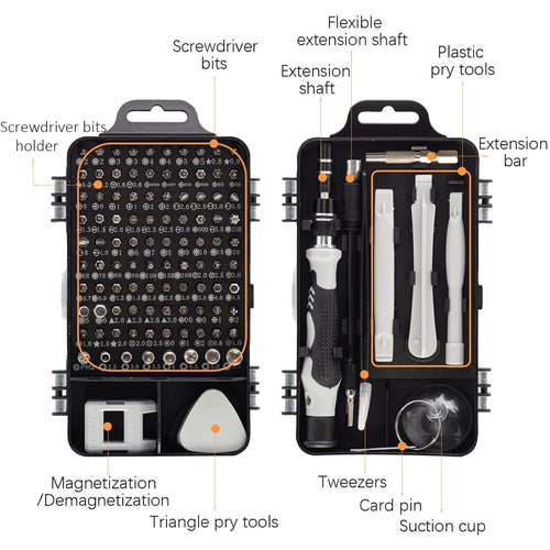 115-in-1 Screwdriver Set – Magnetic Precision Tool Kit for Mobile, PC, Glasses, Laptop, and Digital Watch Repair