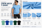 Round Neck Half Sleeve Cotton T-Shirts, Pack of 3 (Random Colours)