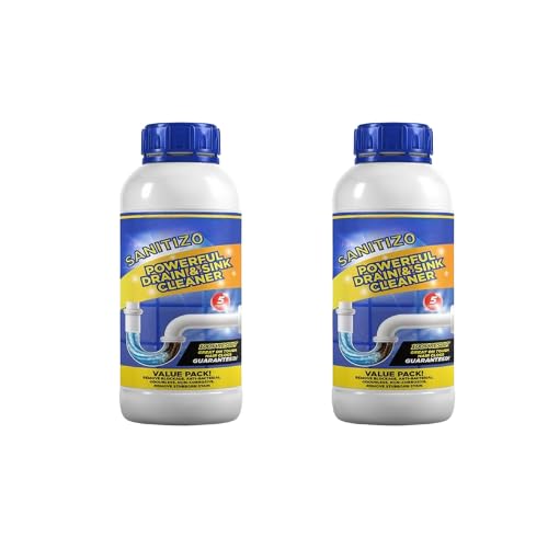 Two packets of Sanitizo Drain Cleaner Powder