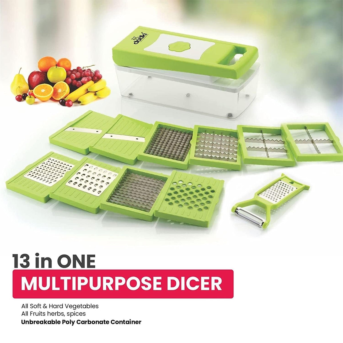 25-in-1 multifunctional plastic vegetable chopper kitchen tool