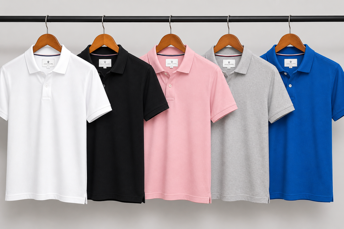 Polo T-shirt Pack Of 5 - Assorted Colours