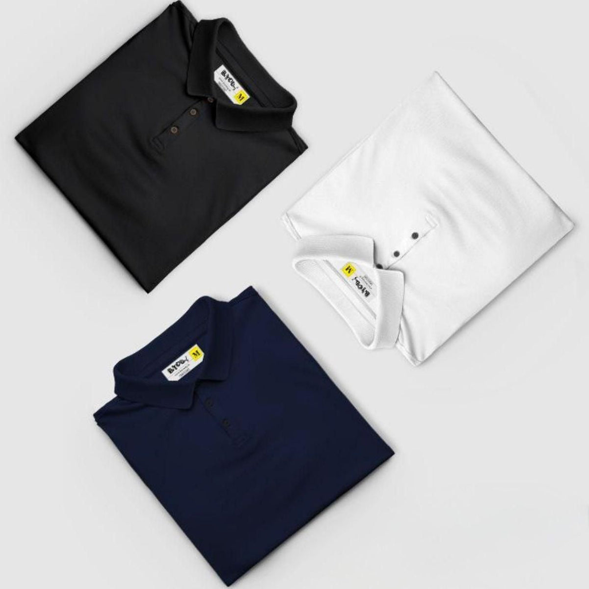 Pack of 3 Men's Polyester Polo T-Shirts