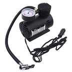 Three 12V portable electric digital tire inflator pumps in a retail box