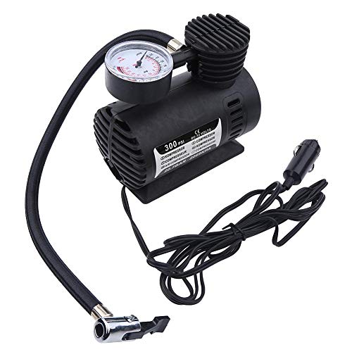 Three 12V portable electric digital tire inflator pumps in a retail box