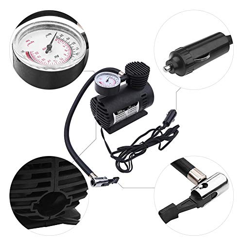 12V Mini Air Compressor, Portable Electric Digital Tire Inflator Pump - Set of 3