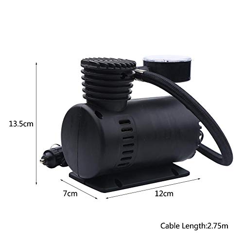 12V Mini Air Compressor, Portable Electric Digital Tire Inflator Pump - Set of 3