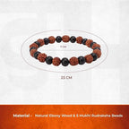 Bharatyug Karungali Wood and Rudraksha Bead Bracelet