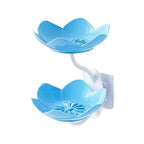 Double layer wall mounted plastic soap tray for bathroom