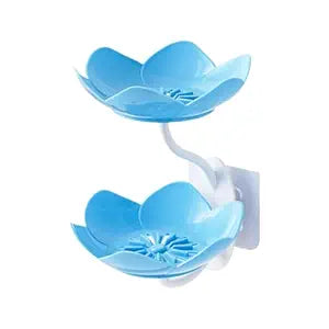 Double layer wall mounted plastic soap tray for bathroom