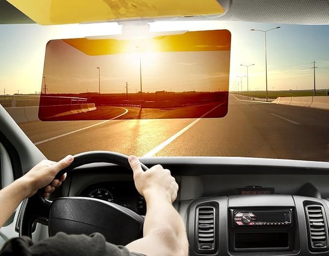 Radiant 2-in-1 Car Sun Visor for Day and Night Driving