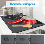 Absorbent Kitchen Drying Mat – Quick-Dry and Anti-Stain Mat PACK, pack of 2
