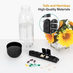 Pill Organizer Bottle with Built-in Daily Compartments