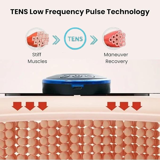 Butterfly TENS Massager for Muscle Pain Relief, Rechargeable Wireless Body Massager with 8 Modes