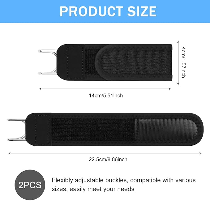 Buckleless Tactical Elastic Belt with Metal Hook Closure - Pack of 2