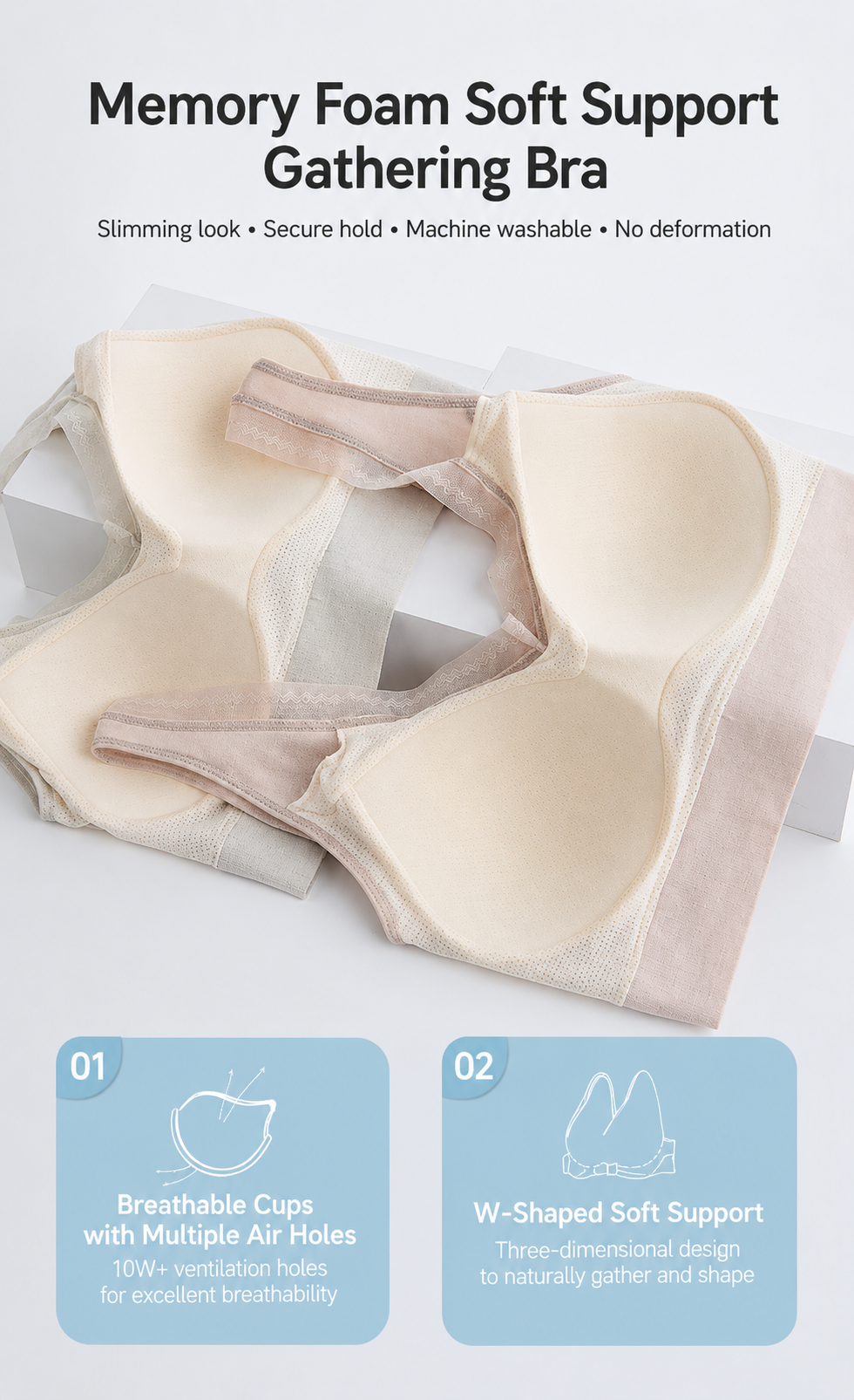 AuraFit Wire-Free Non-Padded Daily Wear Bra - Free Size, Pack of 1