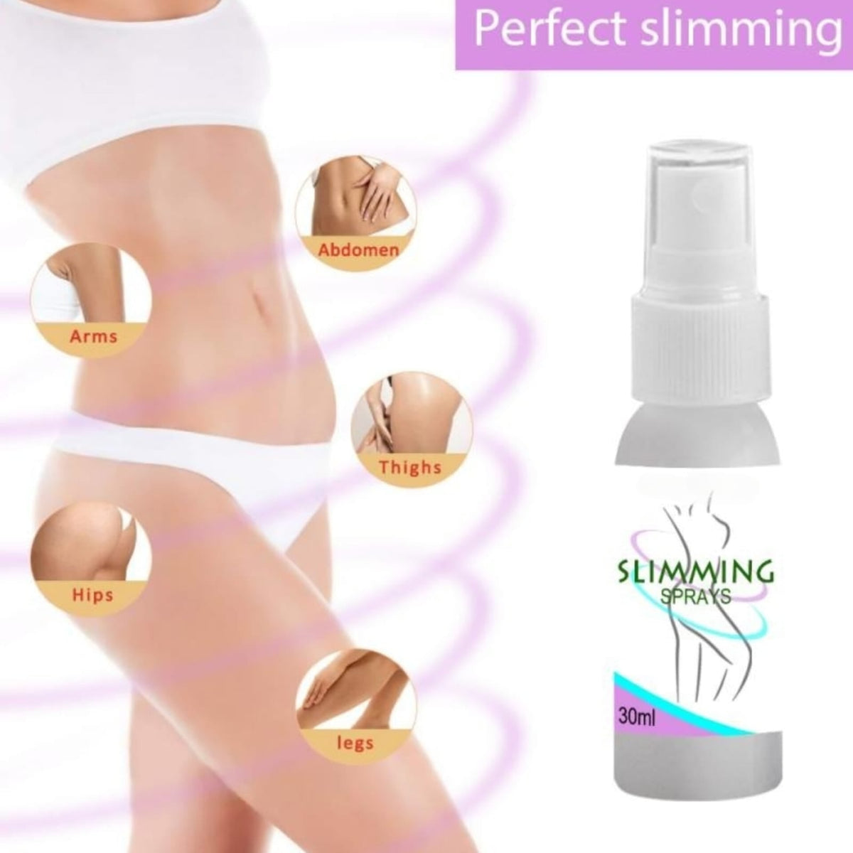 Slimming Spray for Body Toning and Skin Firming, Pack of 2