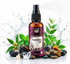A single bottle of herbal pain relief and muscle recovery massage oil