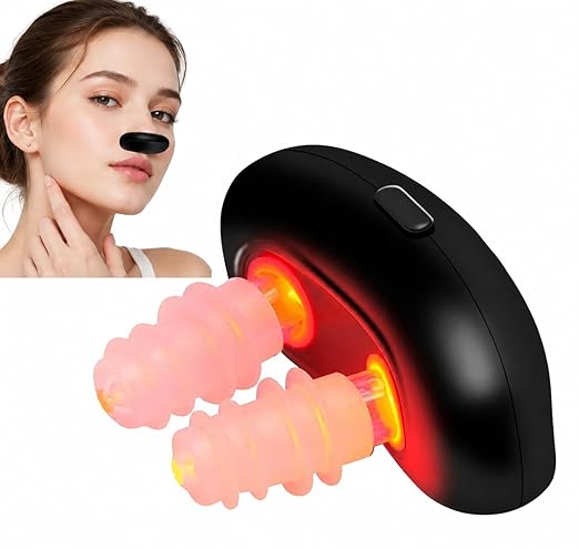 Portable red light therapy device for nasal congestion with rounded probes and USB charging port