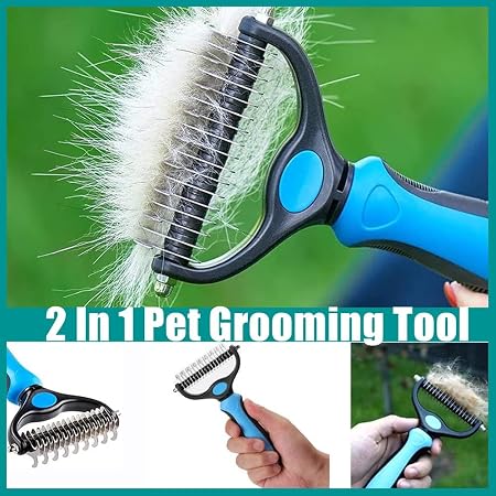 Pet Cleaning Slicker Brush for Cat and Dog Dematting and Hair Removal (Pack of 1)