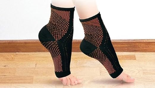Foot Angel Anti-Fatigue Copper-Infused Compression Foot Sleeve - 1 Pair