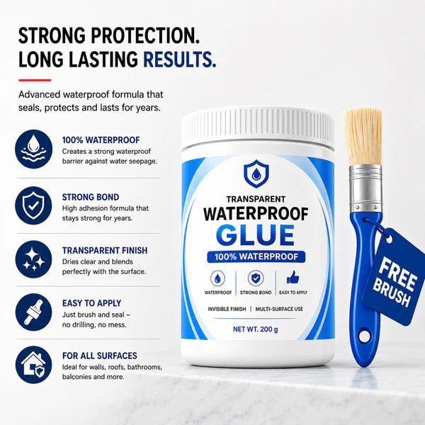 Transparent Waterproof Glue with Brush for Leak Sealing