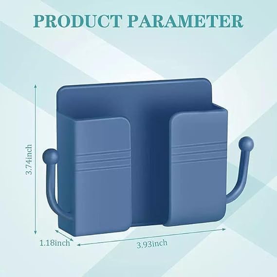 Pack of 2 Wall Mount Self-Adhesive Mobile and Remote Control Holder