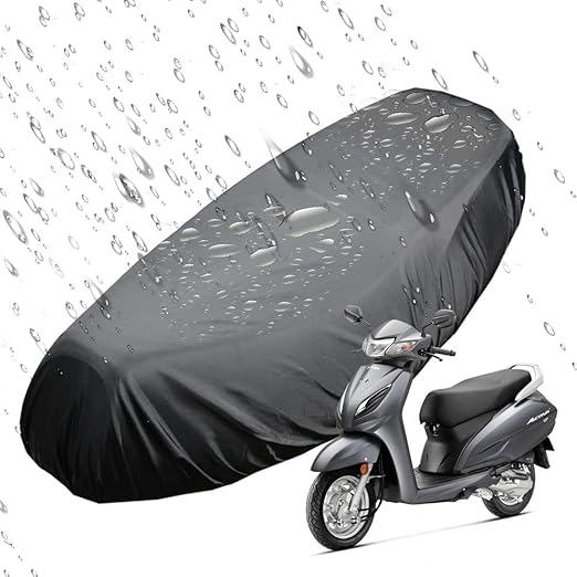 Universal scooter seat cover with elasticated fit for weather protection