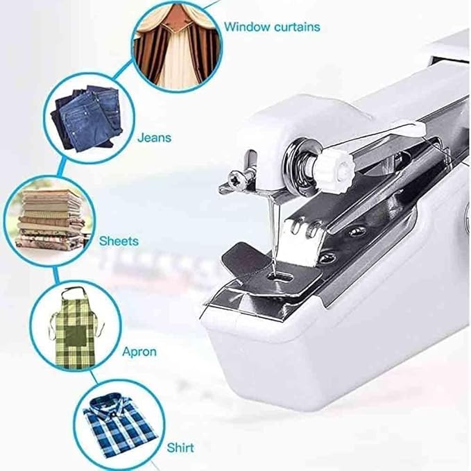 Portable Handheld Sewing Machine for Quick Repairs and Hemming