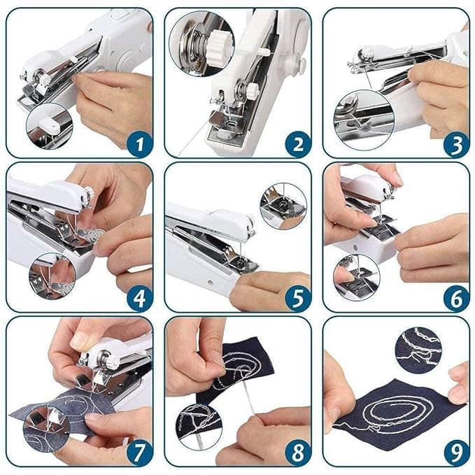 Portable Handheld Sewing Machine for Quick Repairs and Hemming