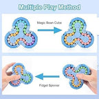 Magic Bean Rotating Cube Toy – 2-in-1 Spinner & Bead Puzzle Fidget Toy for Kids & Adults