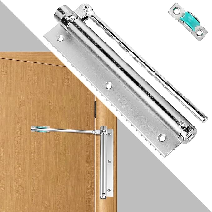 Automatic hydraulic door closer made of metal alloy with an adjustable arm