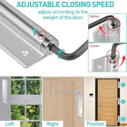 Automatic Hydraulic Door Closer Heavy Duty Adjustable Spring Mechanism