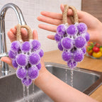 Grape Shape Hanging Hand Soap with Jute Rope, Assorted Colors
