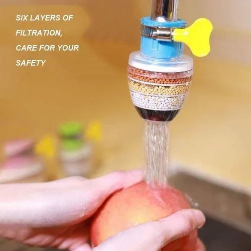 3 Layer Water Filter Faucet Tap And Purifier Splash Proof Pack Of 2, pack of 2
