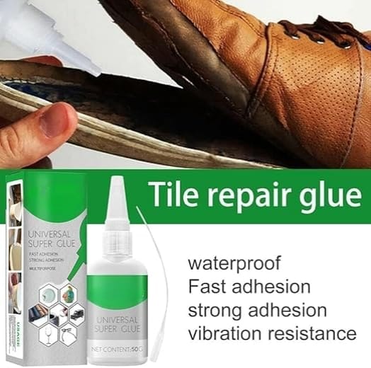 Universal Cyanoacrylate Fast-Bonding Adhesive, Waterproof and Heat-Resistant, Pack of 2