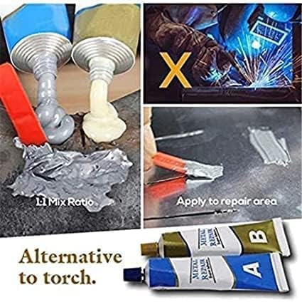 Magic Metal Mending Cold Weld Repair Paste Adhesive Gel (2-Part Kit)