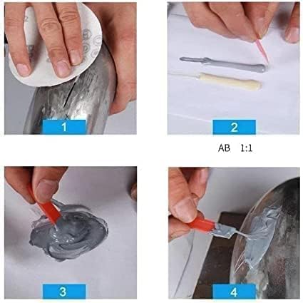 Magic Metal Mending Cold Weld Repair Paste Adhesive Gel (2-Part Kit)