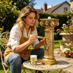 Water Resistant Gold Metallic Paint - High Lustre Finish for Indoor and Outdoor Use
