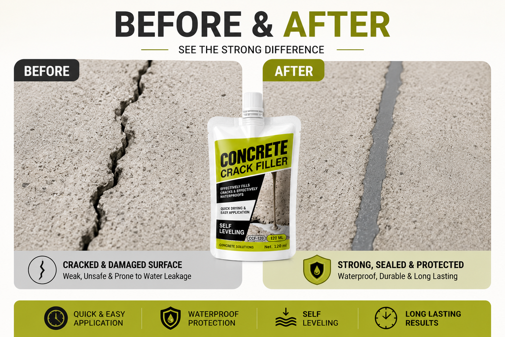 Concrete Crack Filler for Masonry Repairs, Pack of 1