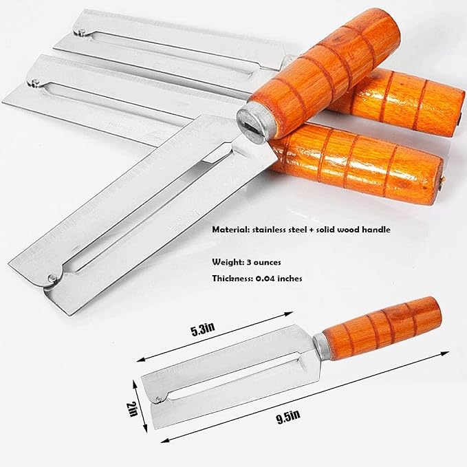 Peeling Knife with Stainless Steel Blade and Non-Slip Wooden Handle