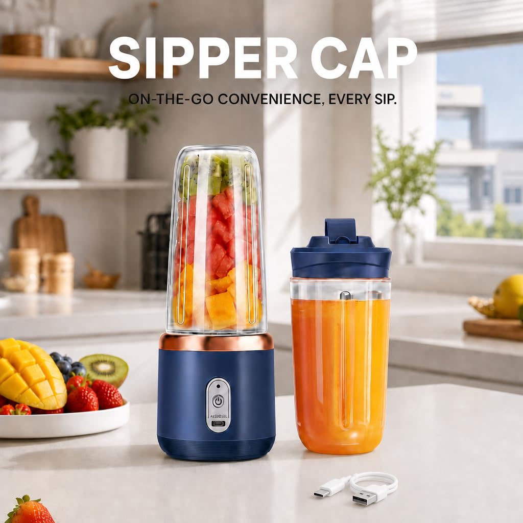 Portable USB Rechargeable Juicer Blender for Smoothies and Protein Shakes