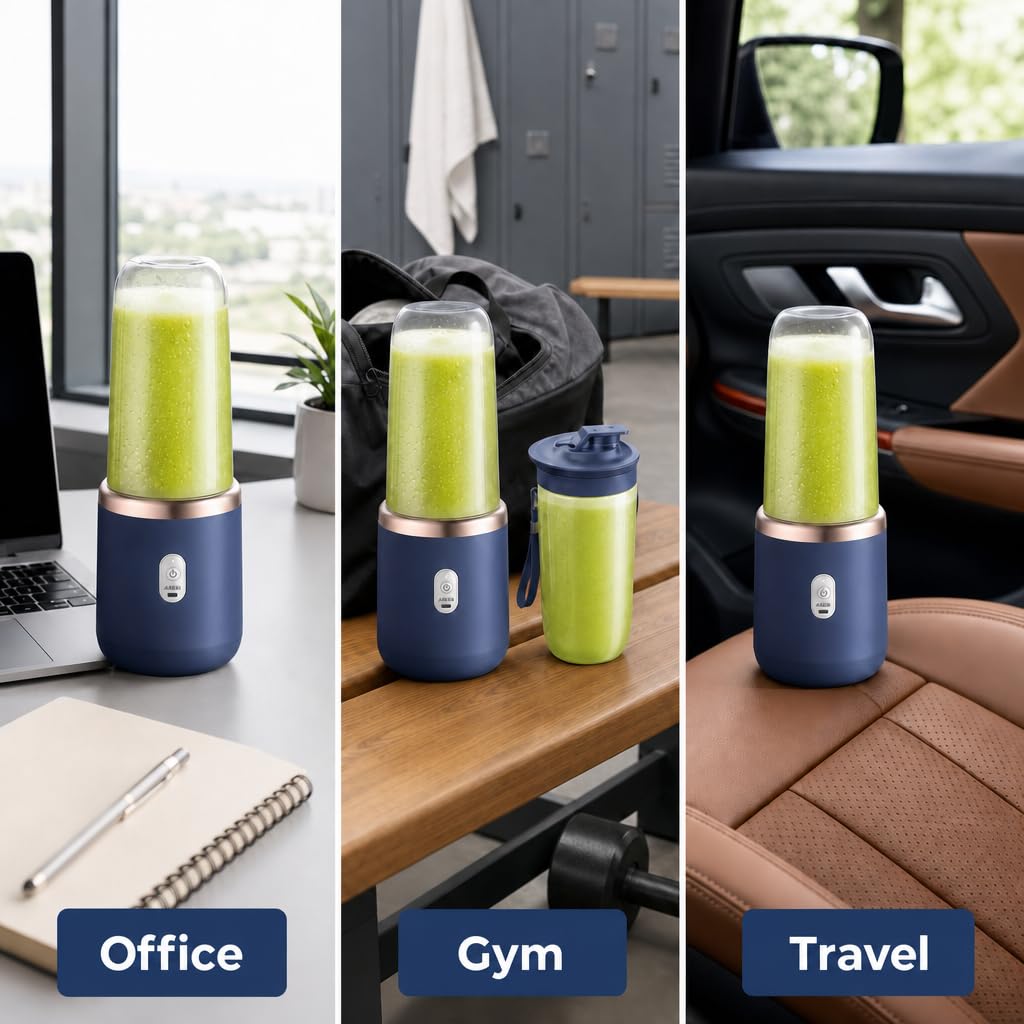 Portable USB Rechargeable Juicer Blender for Smoothies and Protein Shakes