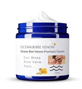 Two tubes of Ocean & Bee Venom Psoriasis Cream for topical skin relief