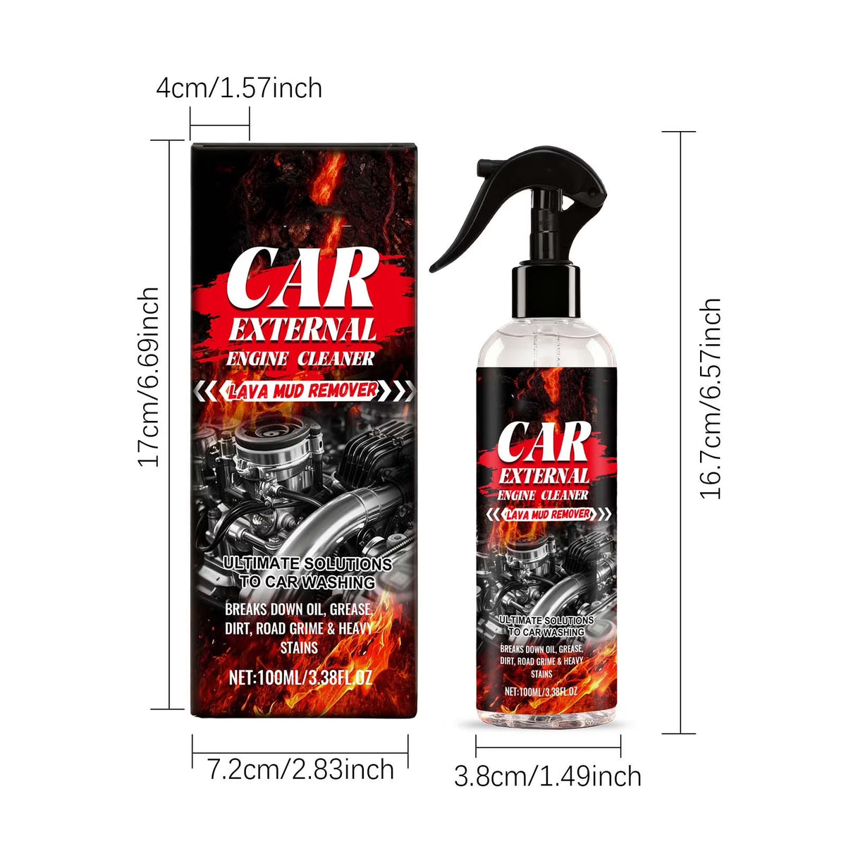Car Engine Cleaner PCK02 - Heavy Duty Degreaser for Motor Compartments