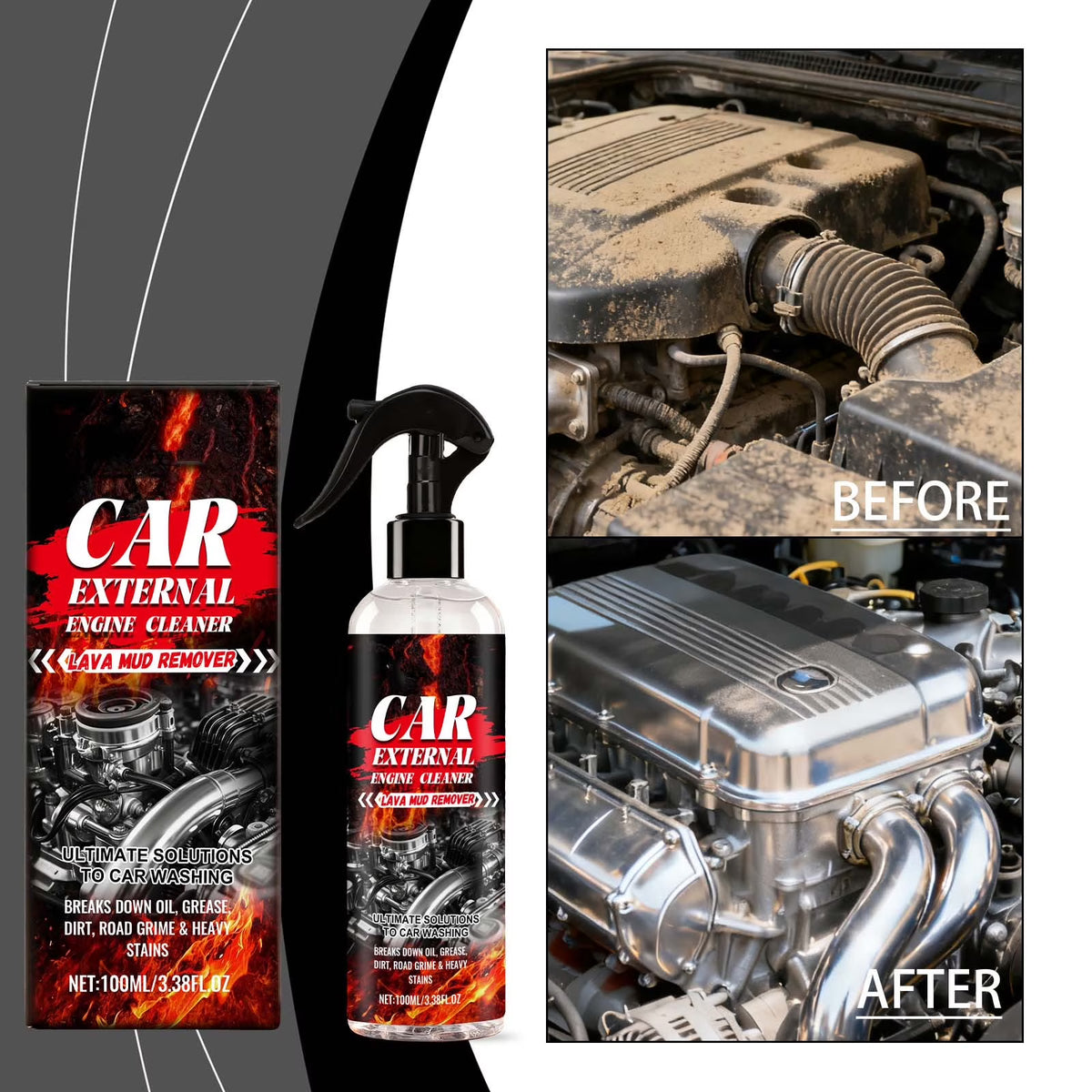 Car Engine Cleaner PCK02 - Heavy Duty Degreaser for Motor Compartments