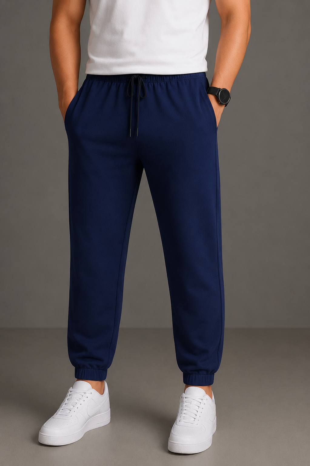 Dark Blue & Black Track Pants - Pack of 2