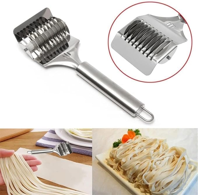 Stainless Steel Multi-Wheel Pasta and Noodle Dough Cutter
