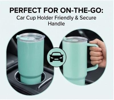 1200ML Insulated Plastic Tumbler with Handle - Assorted Colors