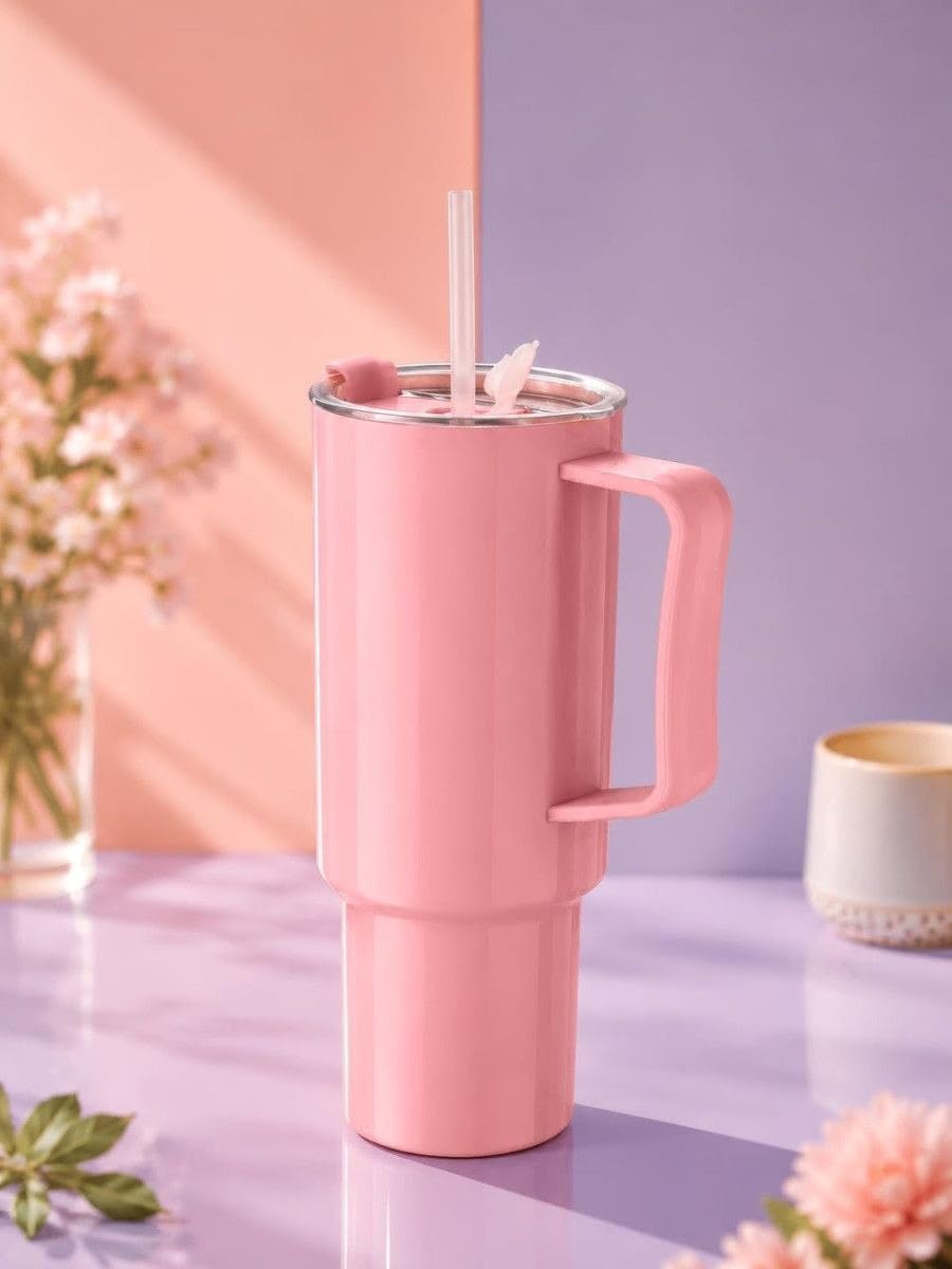 1200ML Insulated Plastic Tumbler with Handle - Assorted Colors