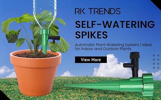 Self-Watering Spikes for Potted Plants - Pack of 12 (Assorted Colors)
